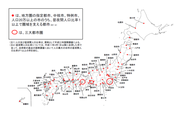 図表：図3 地方中枢拠点都市の候補